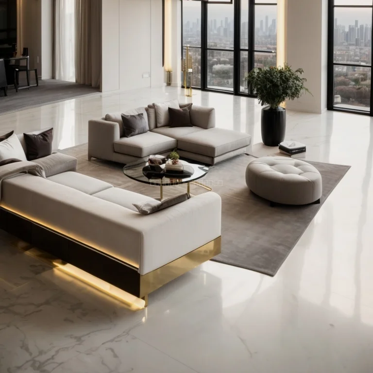 Happy client in a luxury apartment