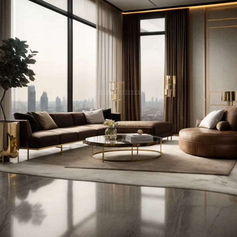 Interior of a luxury apartment living room