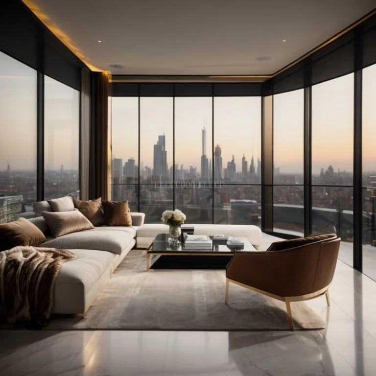 Luxurious apartment living room interior view